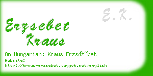 erzsebet kraus business card